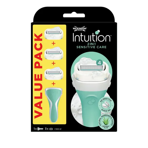 Wilkinson Sword Holicí strojek pro ženy Intuition Sensitive rukojeť + 3 různé hlavice