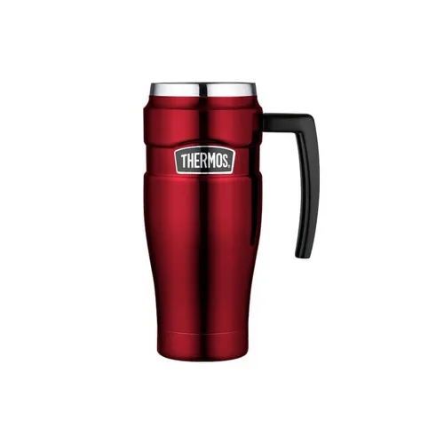 Thermos Cană termos Style impermeabilă cu mâner - roșu 470 ml