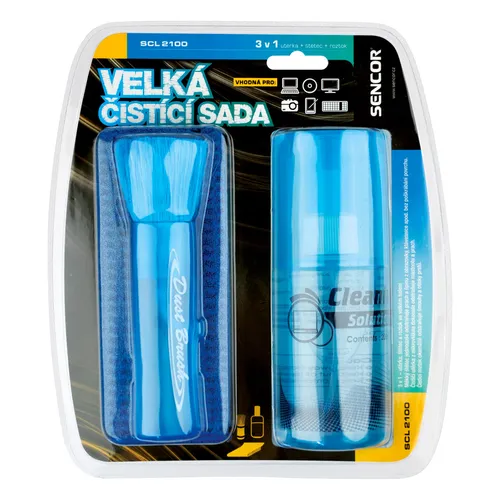 Sencor SCL 2100 Čistiaca sada Čistiaca utierka, Antistatický štetec, Čistiaci roztok, .