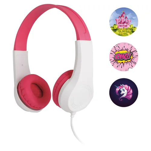 Sencor SEP 255PK Detské stereo slúchadlá Priemer reproduktora: Ø 30 mm, Frekvenčný rozsah: 20 Hz - 20 kHz, Citlivosť: 85 dB, .