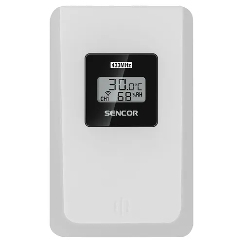 Sencor SWS TH3000 Vonkajší senzor s displejom Pre použitie s modelom SWS 3000, Dosah prenosu maximálne 50 metrov, .