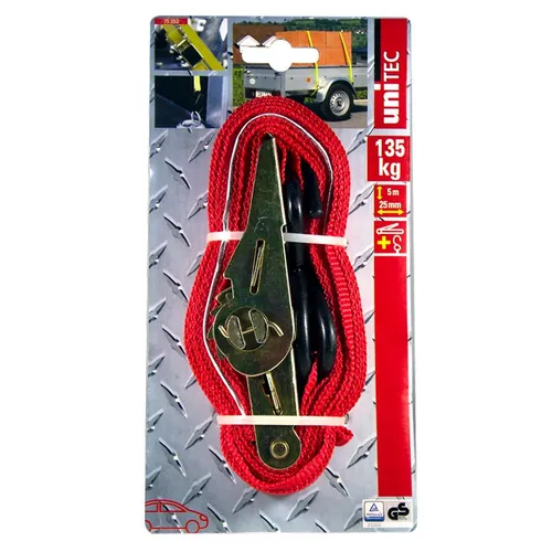 Upínací popruh s račňou 5 m s-hák