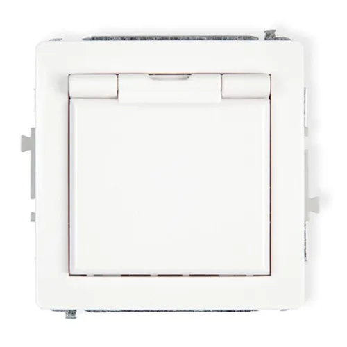 Zásuvka proti striekajúcej vode biela D DGPB-1Z