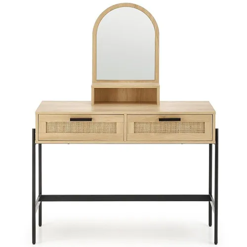 Toaletný stolík Carmen prírodná/čierna