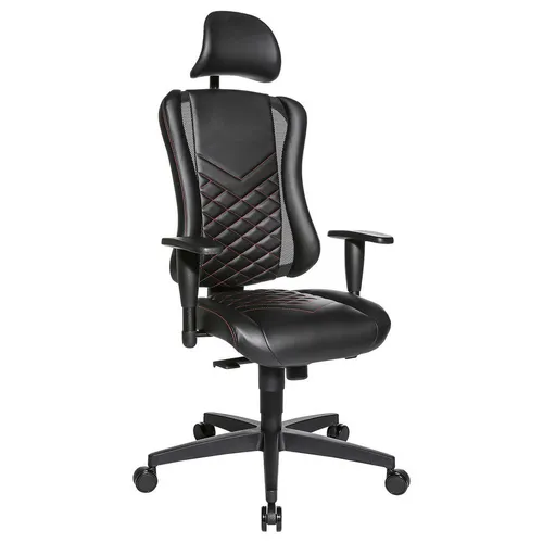 Dieter Knoll OTOČNÁ ŽIDLE, vzhled kůže, černá