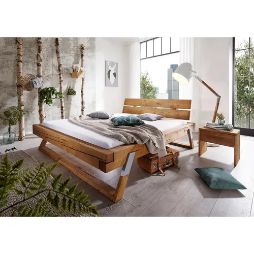 Livetastic TRÁMOVÁ POSTEL, 180/200 cm, barvy dubu, medová