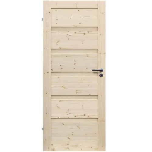 Dvere vnútorné Wezuwiusz plné 80Ľ so sukmi nelakované zámok na kľúč
