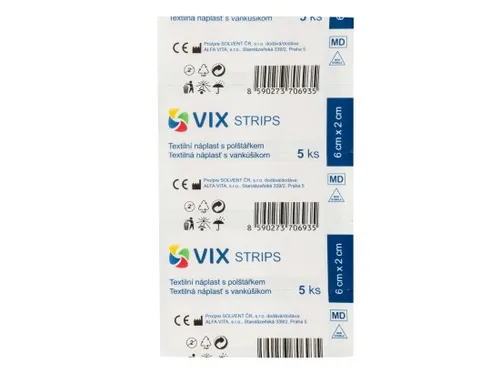 VIX Textilní náplast stříhaná 8x4 cm 3 ks