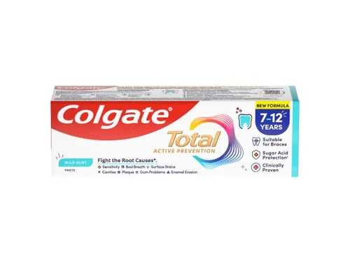 Colgate Total Active Prevention Junior Dětská zubní pasta pro děti ve věku 7 - 12 let 50 ml