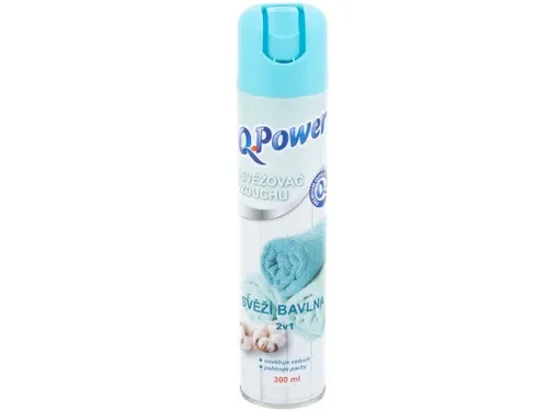 Q-Power Osvěžovač vzduchu svěží bavlna 2v1 300 ml