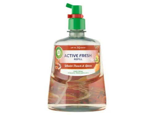 Air Wick Active Fresh Náplň na vodní bázi do automatického difuzéru zimní punč 228 ml