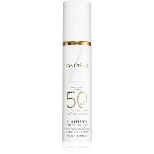 Lancaster Sun Perfect Mineral Glow Cream SPF50 minerální krém pro rozjasnění a hydrataci SPF 50 50 g