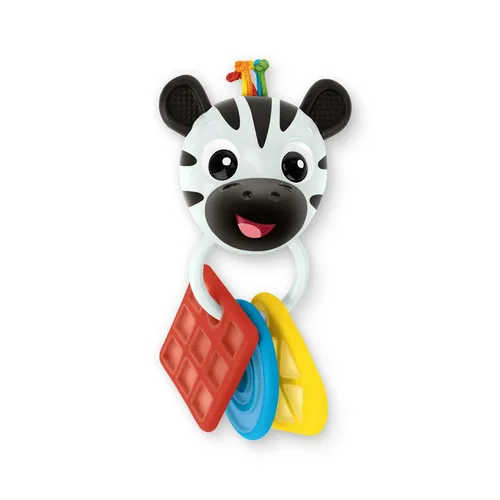 BABY EINSTEIN Kousátko s chrastítkem zebra Zen Shake-a-Shape bez BPA 0m+