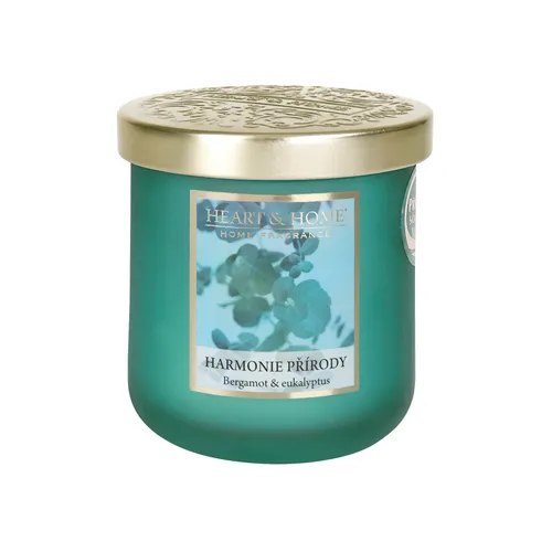 Albi Heart and Home Vonná svíčka střední Harmonie přírody sójový vosk skleněná 110 g doba hoření až 30 h