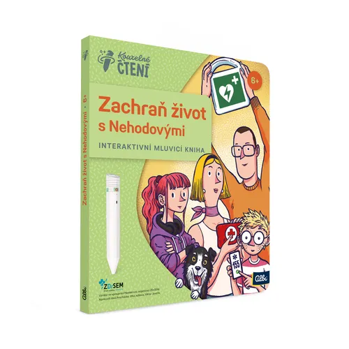 Albi Kniha Kouzelné čtení Zachraň život s Nehodovými interaktivní 1100 zvuků od 6 let ISBN 978-80-7688-207-2