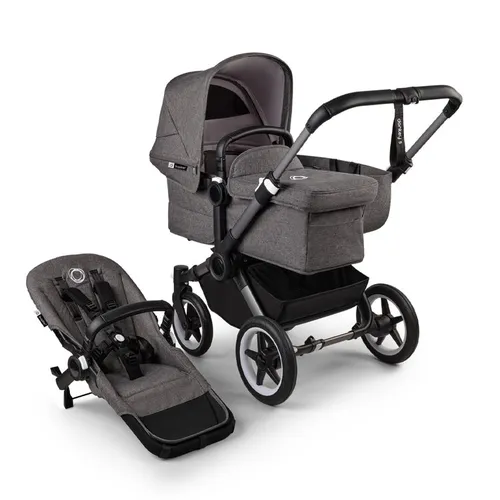 BUGABOO Donkey 5 Kočárek kompletní Mono Graphite/Grey mélange-Grey mélange