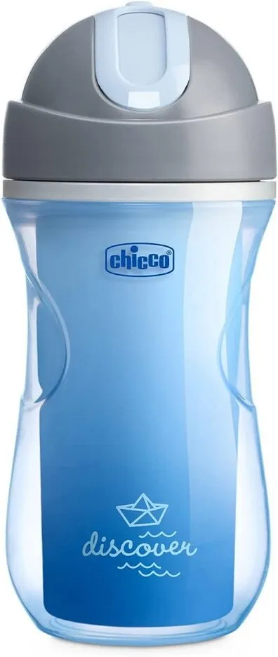 Chicco hrníček Sport termo s brčkem 266 ml modrý