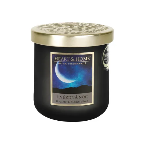 Heart and Home Vonná svíčka střední Hvězdná noc 110 g ze sójového vosku doba hoření až 30 h