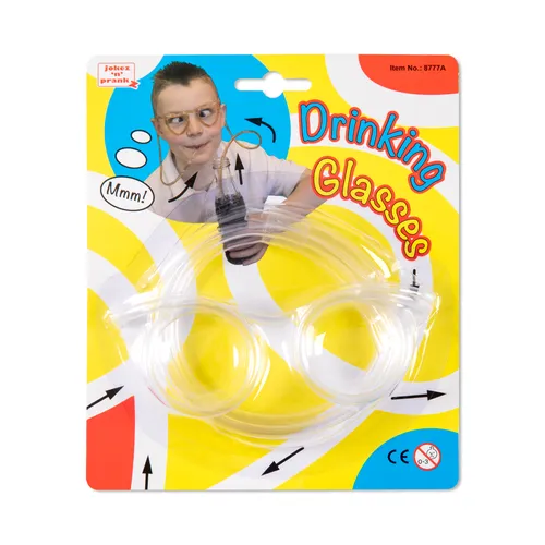 Albi Brýle na pití – trubičkové párty brýle pro zábavu, 1 ks, rozměry 11,2 × 5 cm