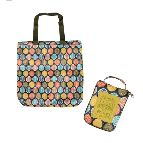 Albi Skládací nákupní taška na zip do kabelky lehce omyvatelná 42×41×11 cm, složená 11×16×2,5 cm