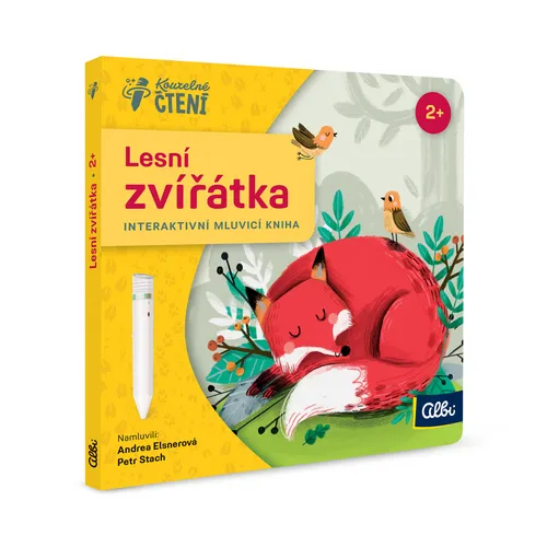 Albi Kouzelné čtení Interaktivní minikniha Lesní zvířátka přes 200 zvukových stop 15×15 cm pro nejmenší