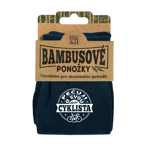 Albi Bambusové ponožky se jménem Cyklista dámské/pánské 37–46, 80% bambus, 17% polyester, 3% elastan