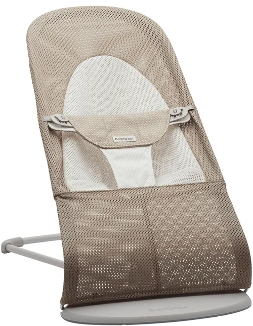 BABYBJÖRN Lehátko Balance Soft Grey Beige/White mesh, světle šedá konstrukce