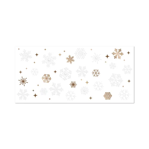 Vánoční obálka na peníze - Bílo zlaté vločky Albi