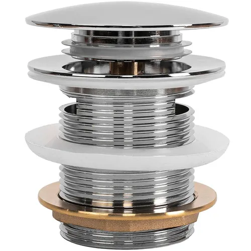 Vannová zátka s přepadem Click-clack Rea chrom 6 cm