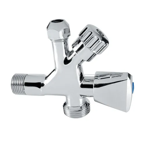 Kombinonaný rohový ventil 3/8 ̋x1/2 ̋x3/4 ̋