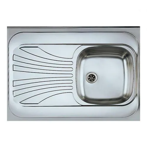 Dřez 1K 800/600 pravý satén + sifon