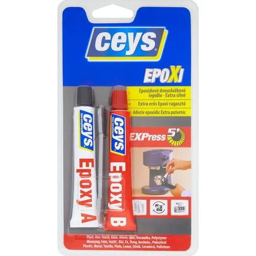 Lepidlo Ceys Epoxidové Express5 ́ dvousložkové extra silné 2 x 15 ml