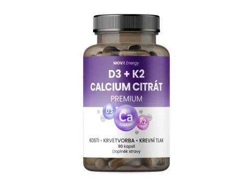 MOVit D3+K2 Calcium citrát Premium cps.90
