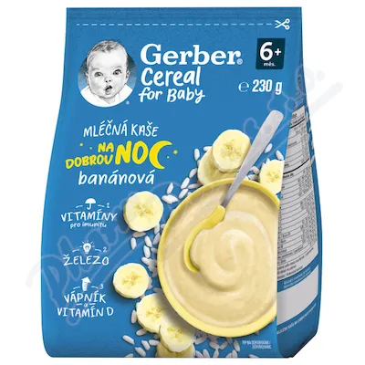Gerber Cereal Ml.kaše na dobrou noc banán.230g 6M