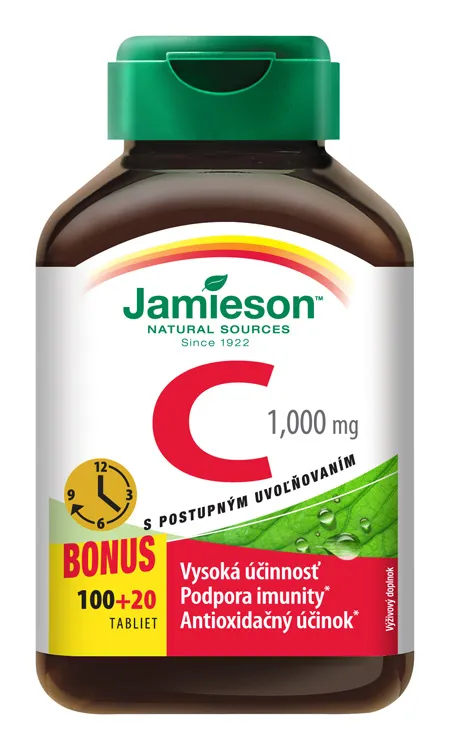 JAMIESON Vitamín C 1000mg s postupným uvolňováním 120 tbl.