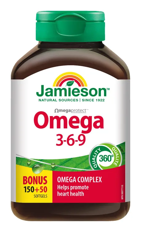 JAMIESON Omega 3-6-9 1200mg cps.150+50