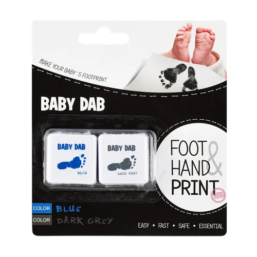 BABY DAB Barva na dětské otisky modrá, šedá 2 ks