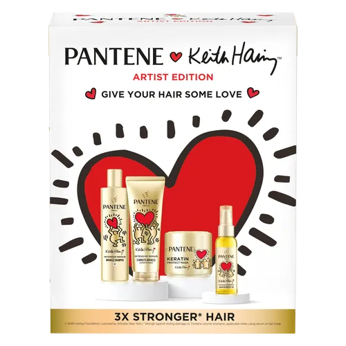 PANTENE Arist Edition Keith Haring, Dárková sada - Šampon, kondicionér, maska a olej