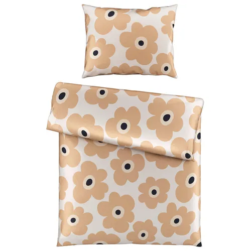 Bio:Vio POSTEĽNÁ BIELIZEŇ, satén, béžová, 140/200 cm