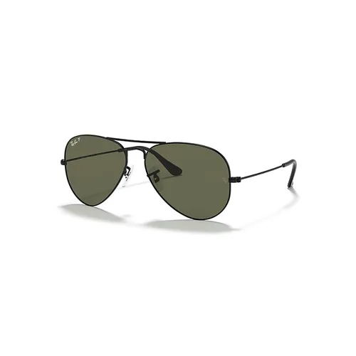 Ray-Ban Aviator Classic Lunettes De Soleil - Monture Noir Verres Vert 58-14 polarisés