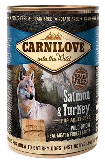 CARNILOVE Konzerva Wild Meat Salmon & Turkey 400 g