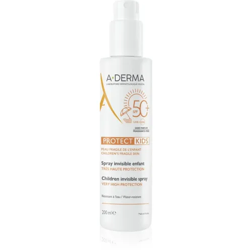 A-Derma Protect Kids Children Invisible Spray Solcreme lotion på spray med SPF 50+ til børn 200 ml