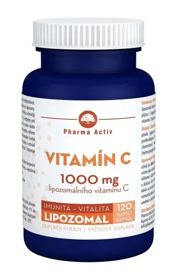 PHARMA ACTIV Lipozomal Vitamín C 1000 mg 120 kapslí