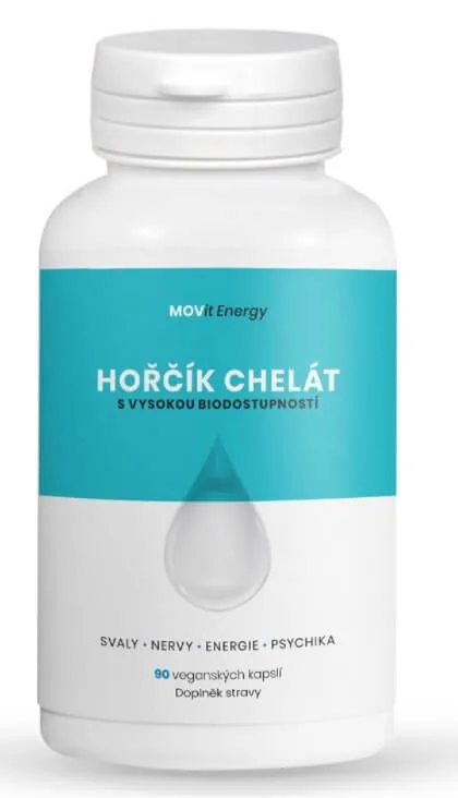 MOVit Energy Hořčík B6 Chelát 100 mg 90 veganských kapslí