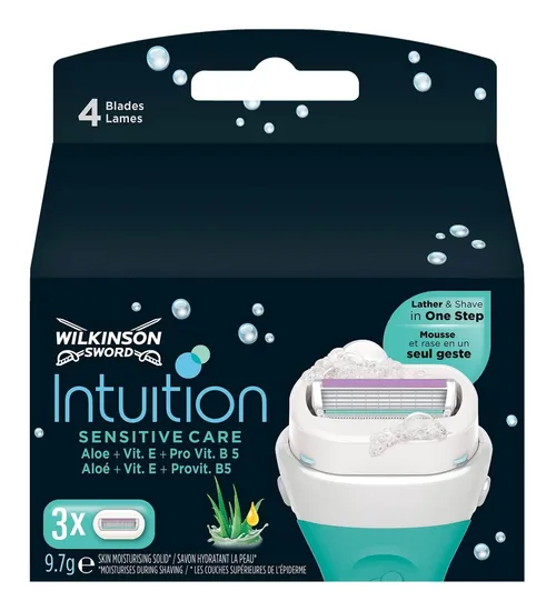 Wilkinson Sword Náhradné hlavice Wilkinson Intuition Naturals Sensitive 3 ks