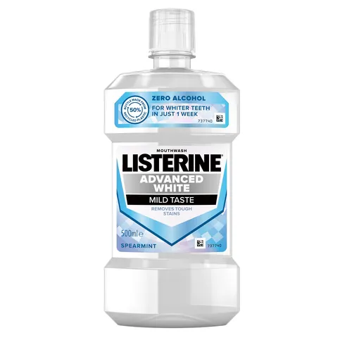 Listerine Apă de gură cu efect de înălbire Advanced White Mild Taste 500 ml