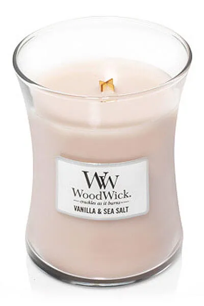 WoodWick Vaza de lumânări parfumată Vanilla & Sare de mare 275 g