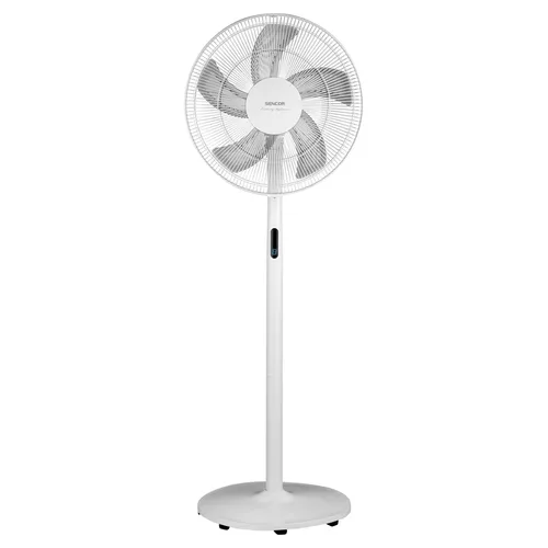 Sencor SFN 4070WH Stojanový a stolný ventilátor Nastaviteľná výška 69, 100, 131 cm, Unikátny dizajn vrtúľ s 5 listami pre tichý chod a maximálny