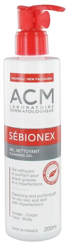 ACM Gel de curățare pentru pielea problematică Sébionex(Cleansing Gel) 200 ml