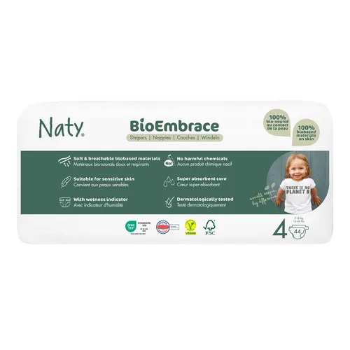 Naty Plienky Bioembrace Maxi 7 - 18 kg - ECONOMY PACK (44 ks)